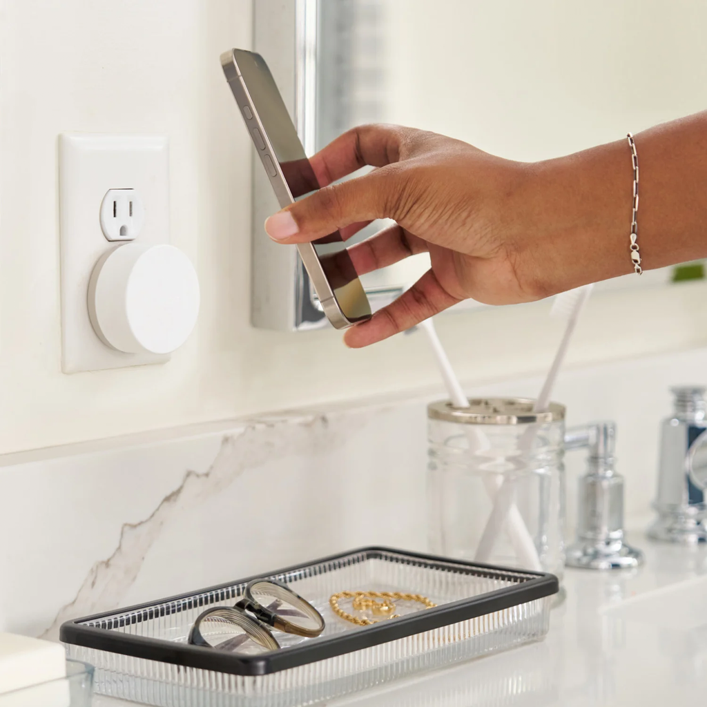 Station de Recharge Murale Double, Recharge Sans Fil et USB‑C Puissante